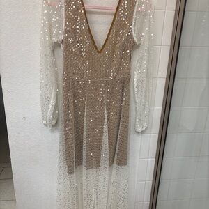 Elegant Sequin Mesh Dress